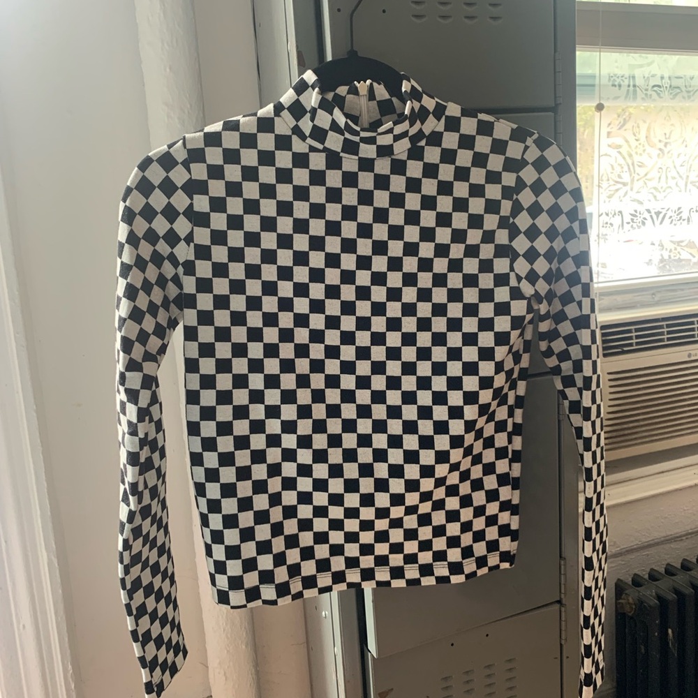 Opening Ceremony Black and White Checkered Top XS/S